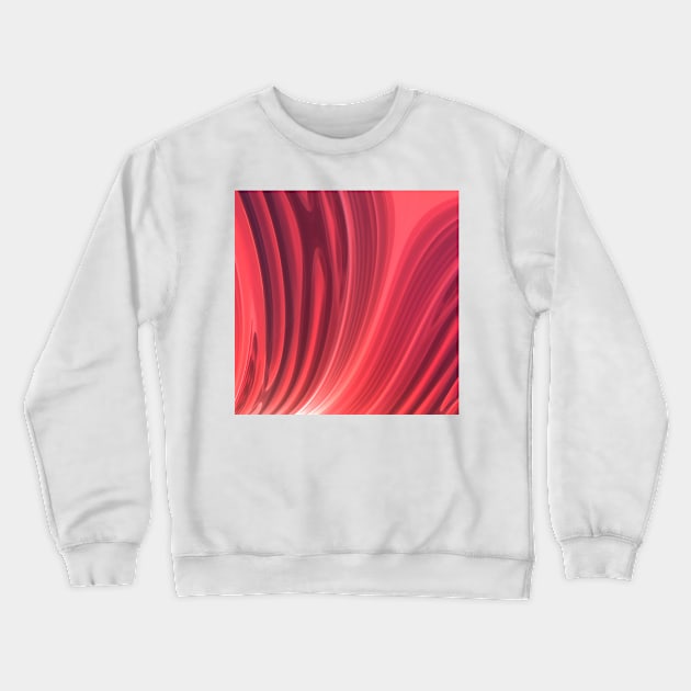 Red Wave Crewneck Sweatshirt by lyle58